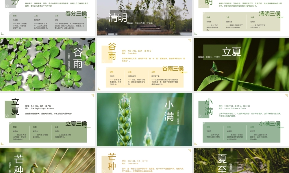 中国传统文化之二十四节气介绍PPT模板.pptx