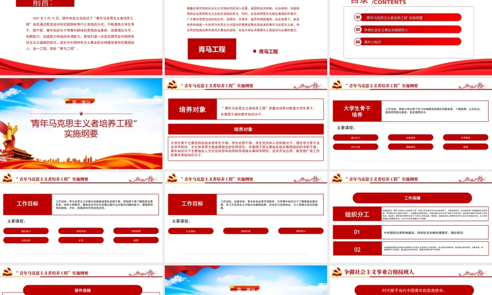 积极参与青马工程”争当社会主义接班人PPT课件（带内容）.ppt