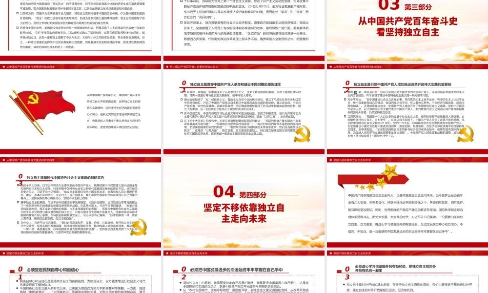 深入学习《决议》以大历史观透视坚持独立自主的意义价值PPT课件（带内容）.pptx