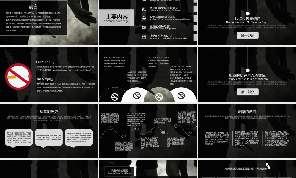 世界无烟日禁言戒烟宣传PPT.pptx