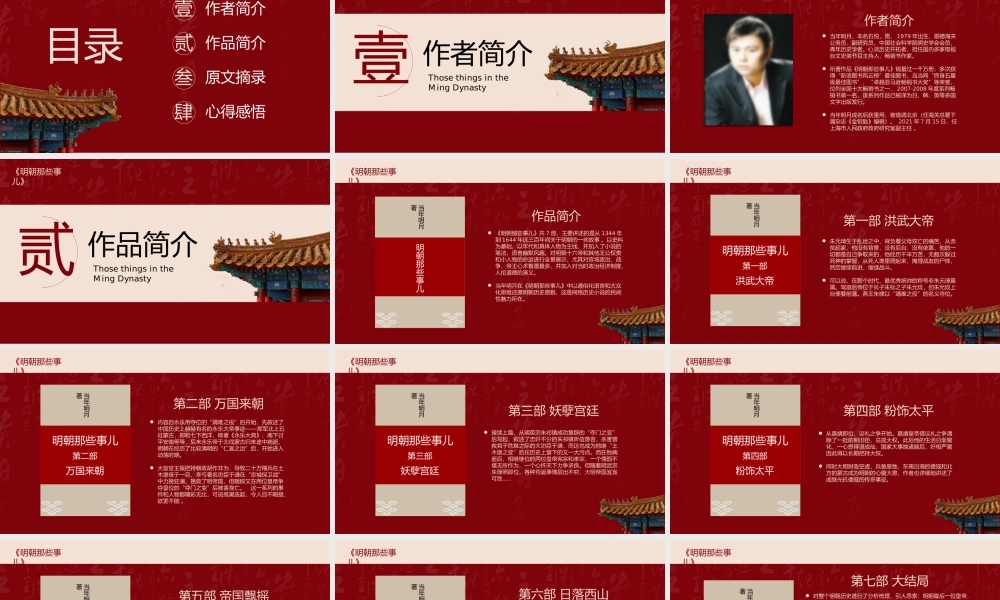 世界读书日明朝那些事儿读书分享PPT模板.pptx