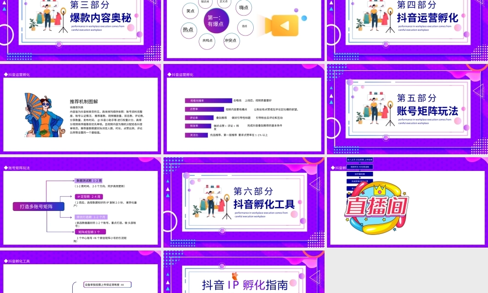 抖音IP孵化指南-抖音如何定位养号操作流程及孵化工具PPT课件（带内容）.pptx