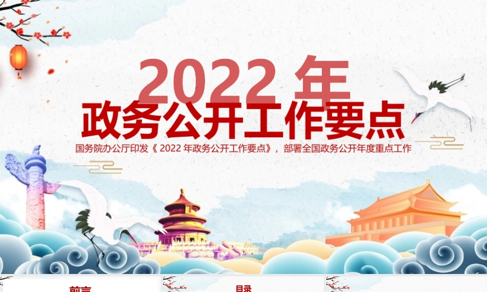 深入贯彻《2022年政务公开工作要点》PPT.pptx