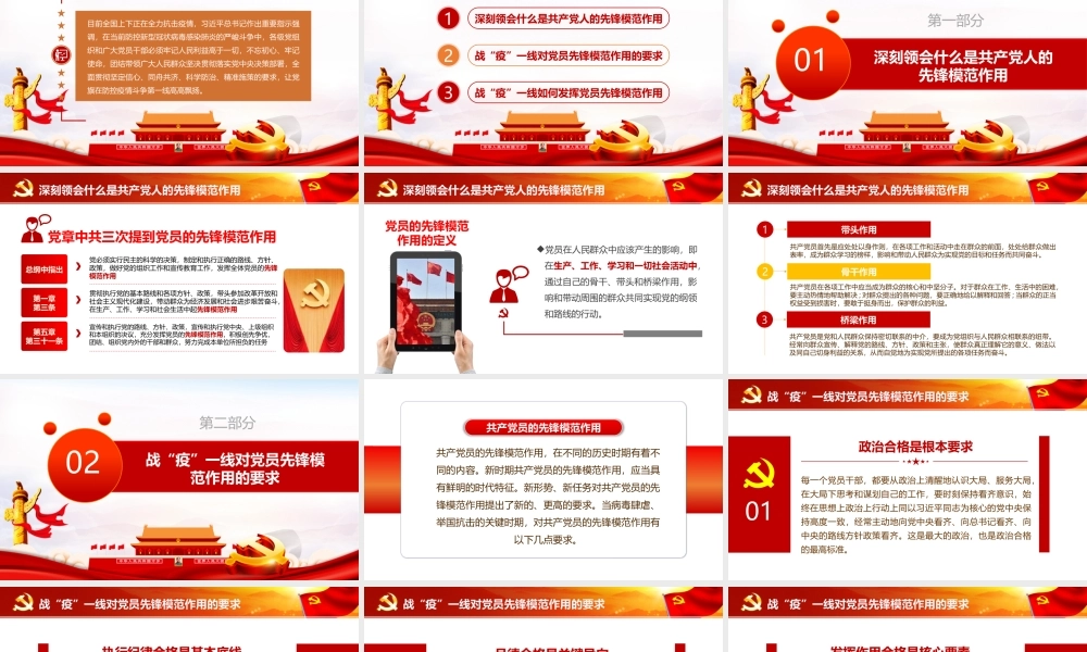 “党员先锋模范作用”党课培训PPT.pptx