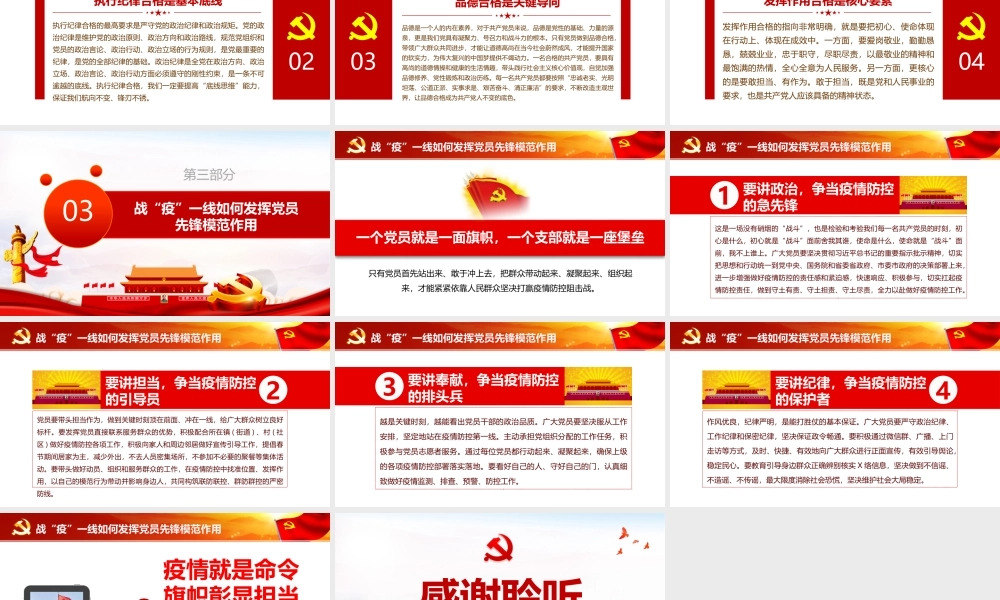 “党员先锋模范作用”党课培训PPT.pptx