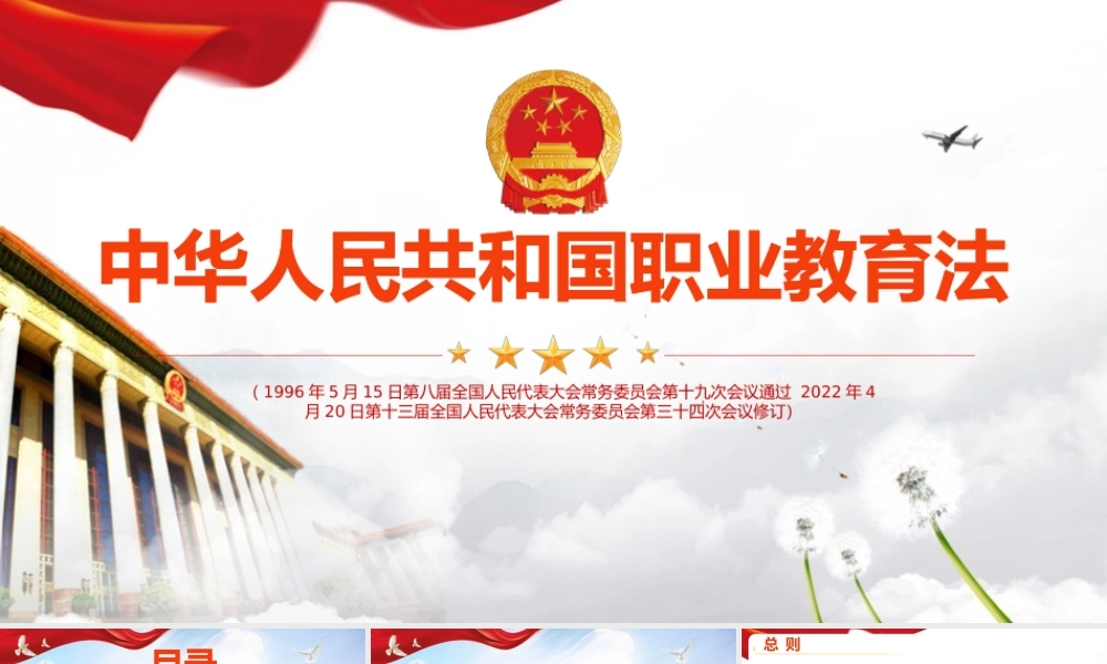 《中华人民共和国职业教育法》党课PPT课件.pptx