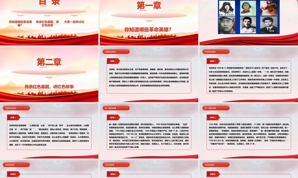 2022年高中寻找红色记忆主题班会PPT.pptx