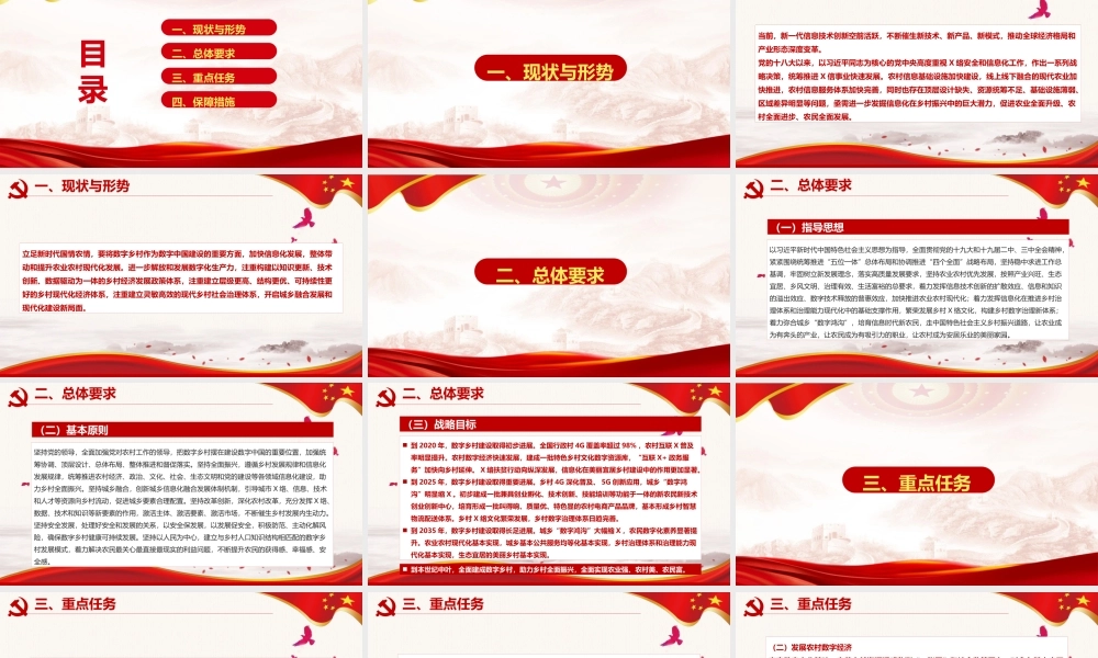 课件《数字乡村发展战略纲要 》党课培训PPT.pptx