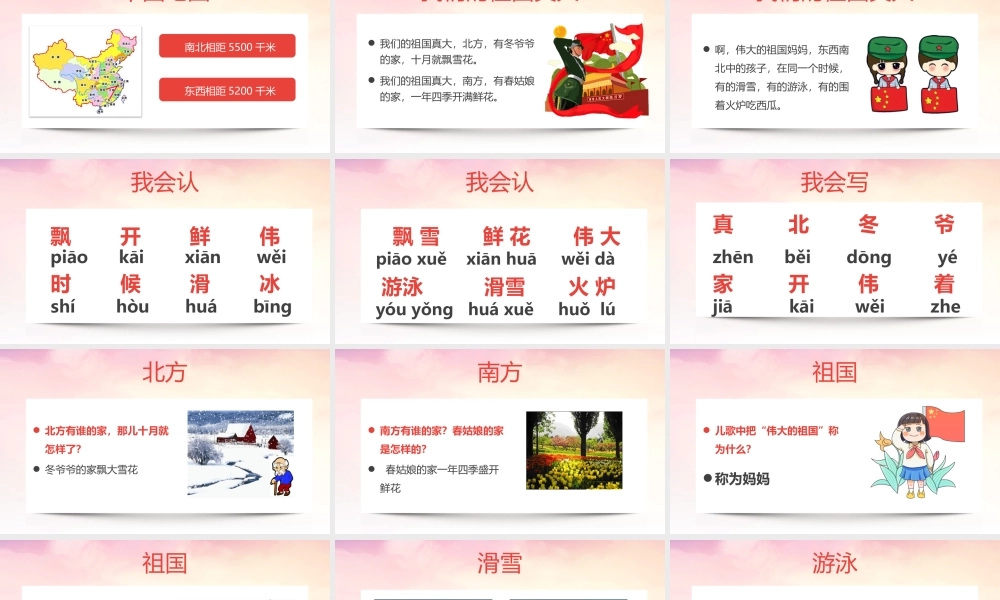 学习《我们的祖国真大》主题班会学习PPT.pptx