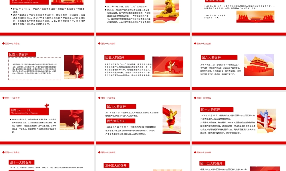共青团光辉历史PPT模板.pptx