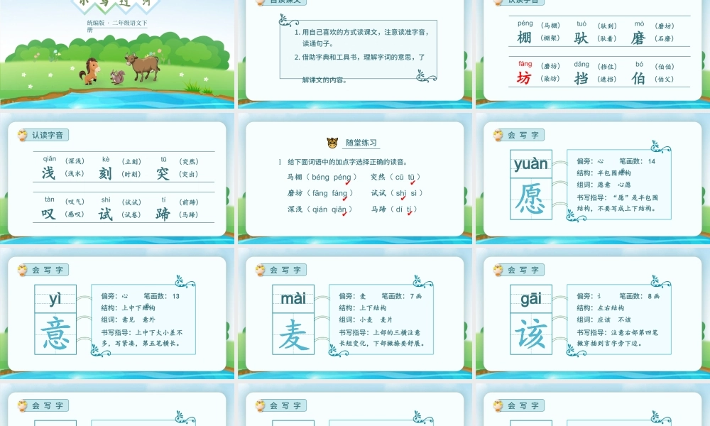 小学语文统编二语下第五单元14《小马过河》教学课件PPT模板下载.pptx