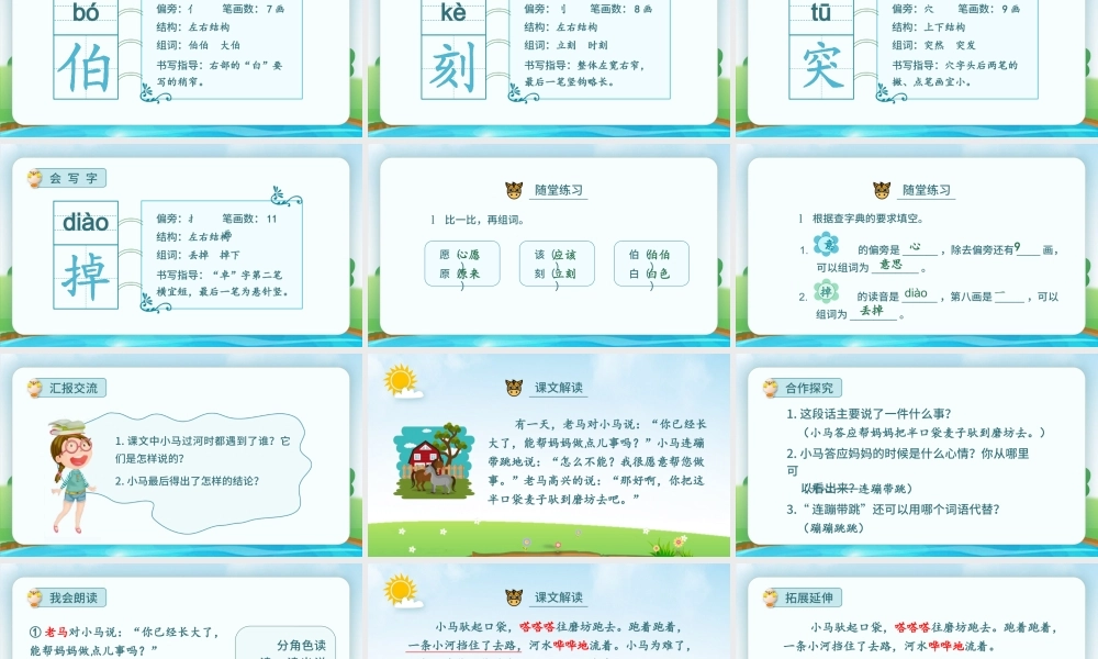 小学语文统编二语下第五单元14《小马过河》教学课件PPT模板下载.pptx