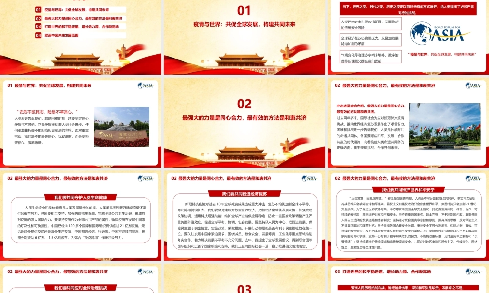 党课《2022博鳌亚洲论坛开幕式上的重要讲话》（全文）PPT.pptx