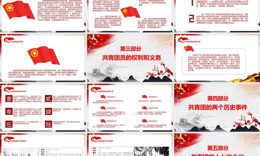 2022共青团的光辉历史专题PPT课件.pptx