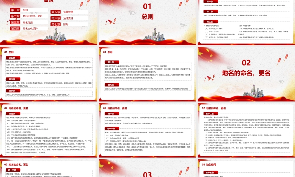 地名管理条例主要内容PPT课件.pptx