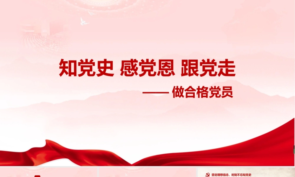 “知党史 感党恩 跟党走”PPT课件.pptx