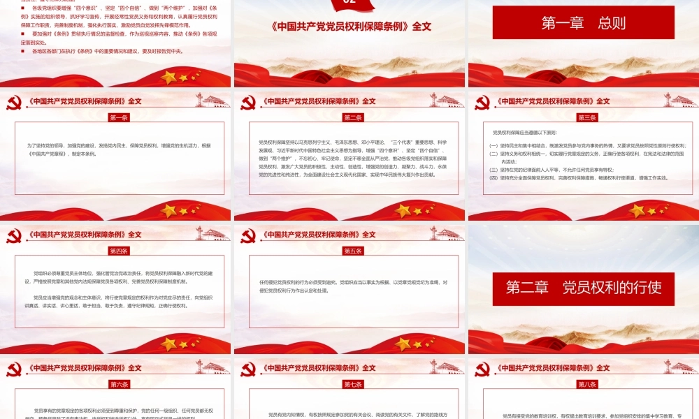 中国共产党党员权利保障条例全文PPT.pptx