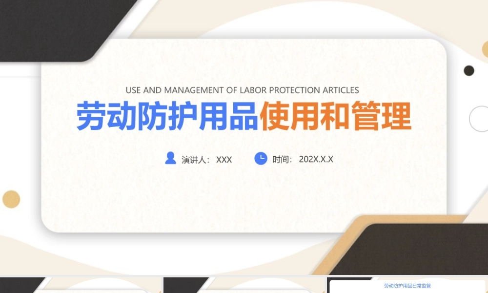 《劳动防护用品管理使用》培训专业内容ppt课件.pptx