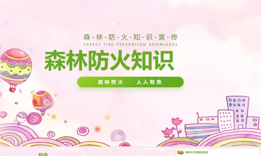 【2022新版】ppt《森林防火》主题班会.pptx