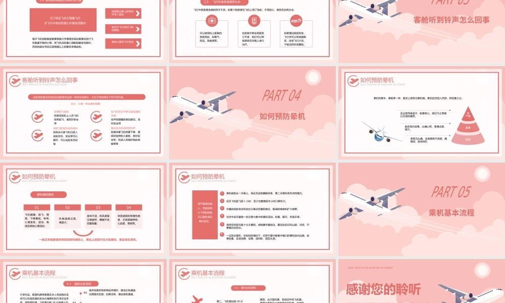 安全乘机小常识介绍宣传PPT课件(含具体内容).pptx