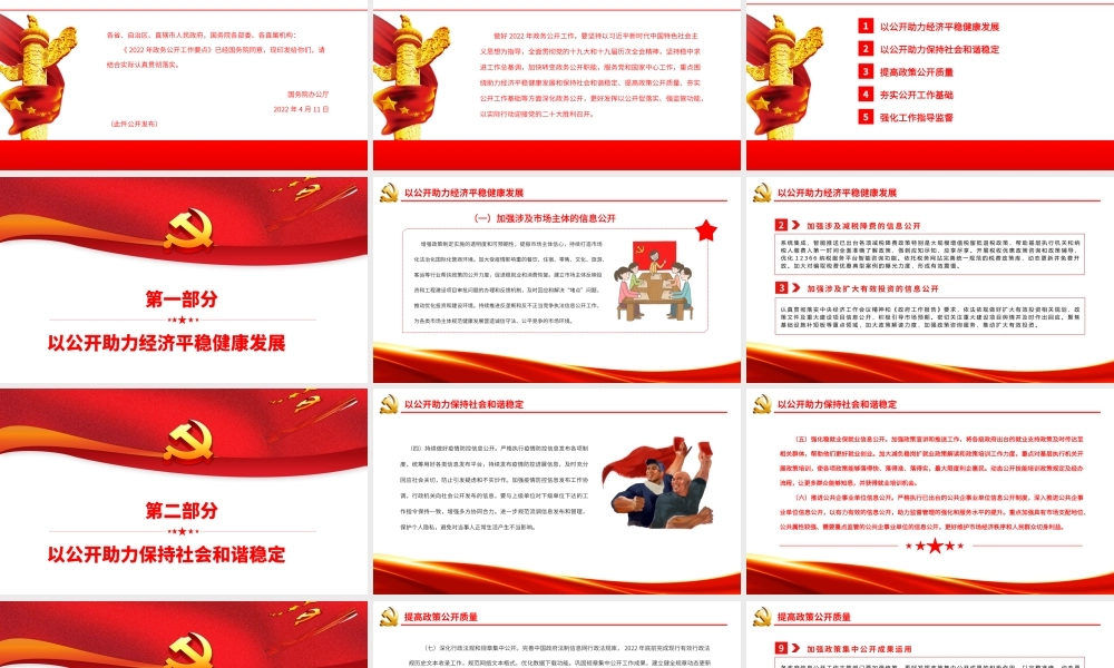 《2022年政务公开工作要点》全文学习PPT课件（带内容）.pptx