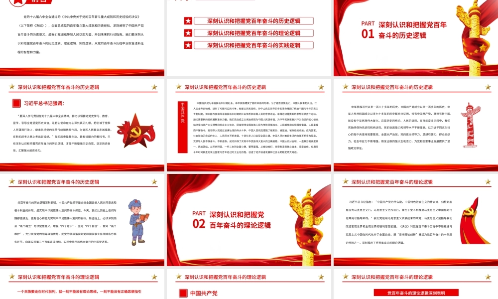 深入学习《决议》从党的百年奋斗历程中汲取智慧和力量PPT课件（带内容）.pptx