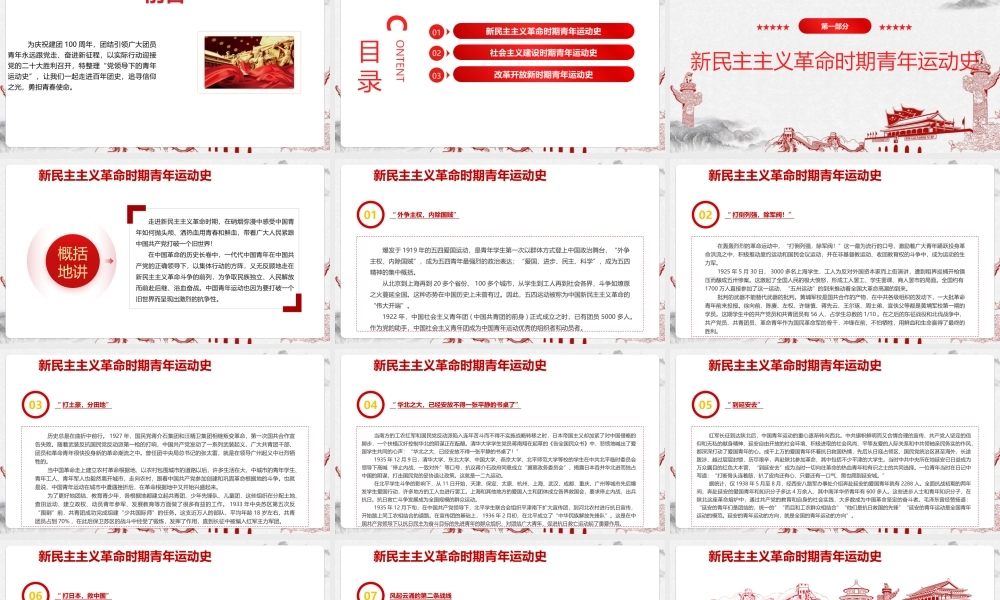 2022庆祝中国共青团百年弘扬五四精神挥洒热血青春党课培训PPT课件.pptx