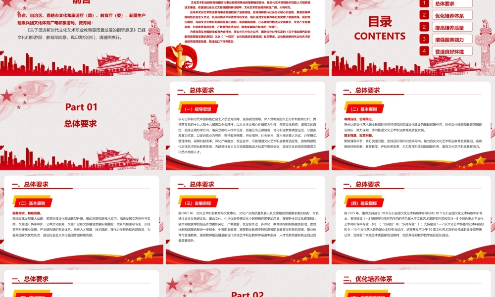 《关于促进新时代文化艺术职业教育高质量发展的指导意见》PPT下载.pptx