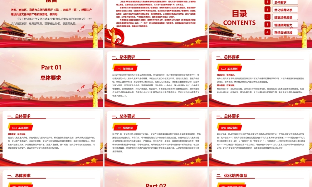 《关于促进新时代文化艺术职业教育高质量发展的指导意见》PPT课件（带内容）.pptx