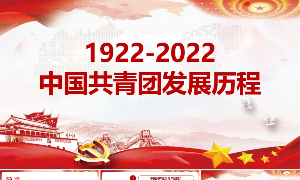 1922年至2022年中国共青团发展历程（含内容）.pptx