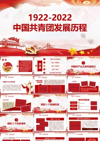 1922年至2022年中国共青团发展历程（含内容）.pptx
