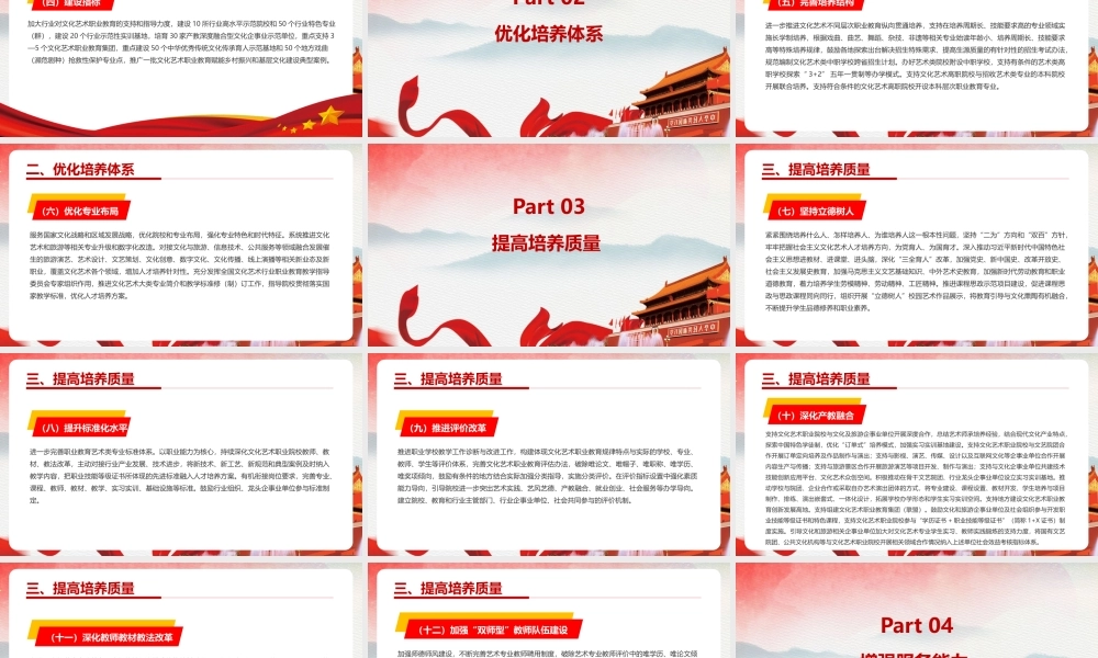 2022年学习《关于促进新时代文化艺术职业教育高质量发展的指导意见》PPT课件.pptx