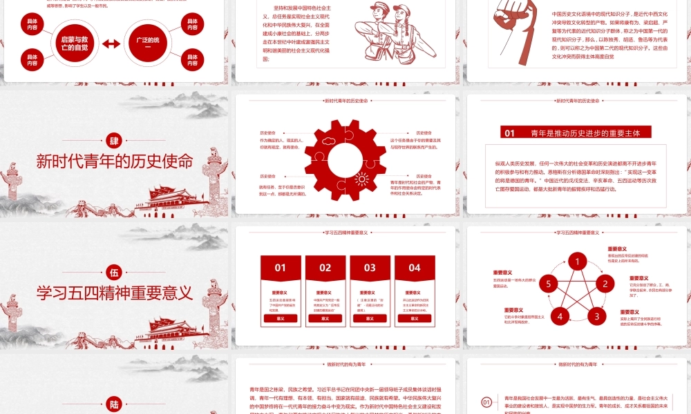 2022传承五四精神党课培训PPT课件.pptx