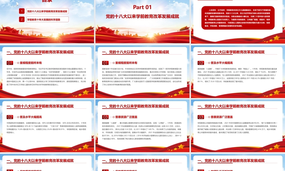 《党的十八大以来学前教育改革发展成效》宣讲解读PPT课件.pptx