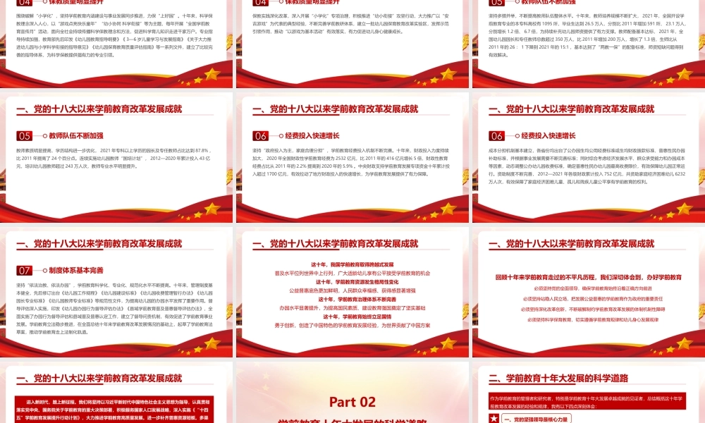 《党的十八大以来学前教育改革发展成效》PPT课件（带内容）.pptx