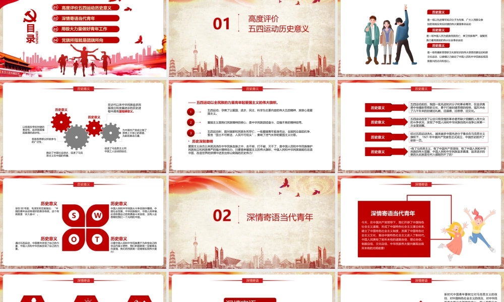 2022读懂《弘扬五四精神创造青春辉煌》PPT课件（带内容）.pptx