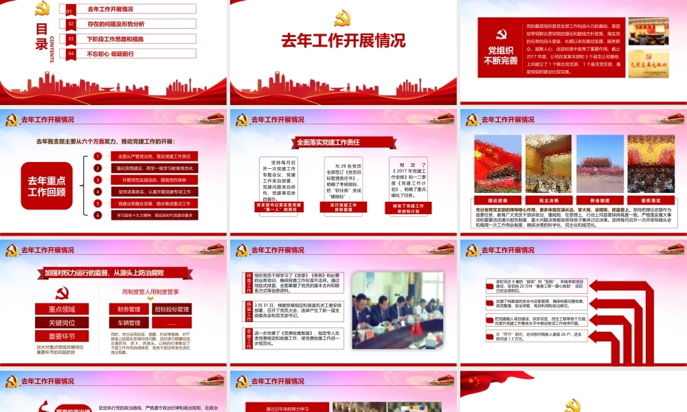 《党支部述职》党课学习PPT.pptx