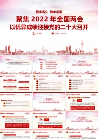 2022《2022两会》PPT课件（带内容）.pptx