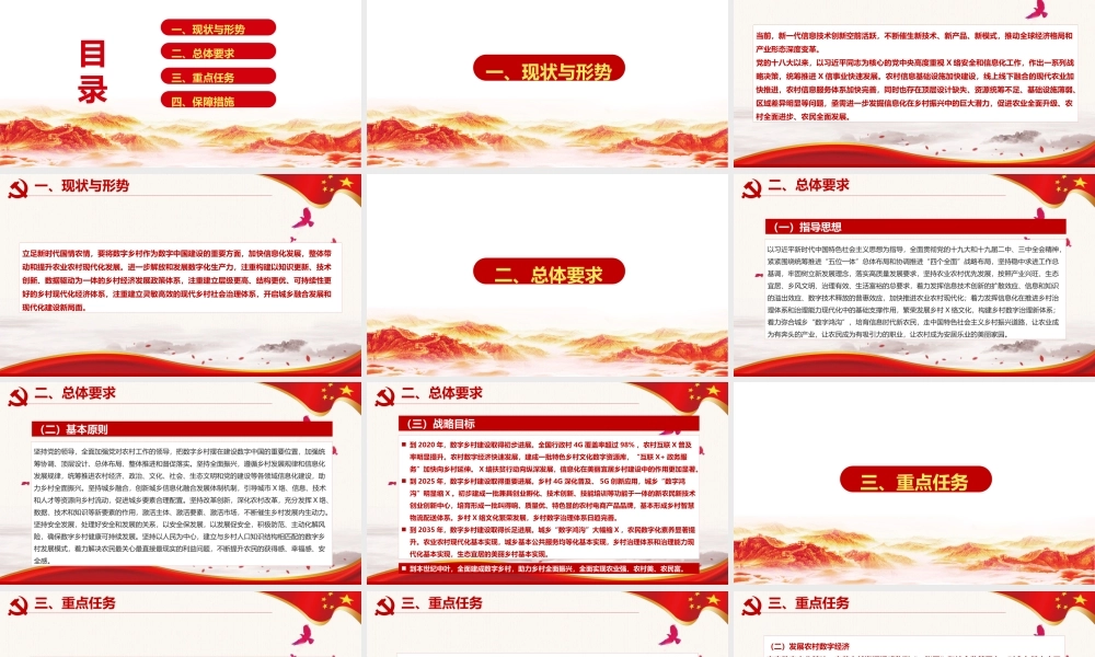 2022年《数字乡村发展战略纲要 》党课学习PPT课件.pptx
