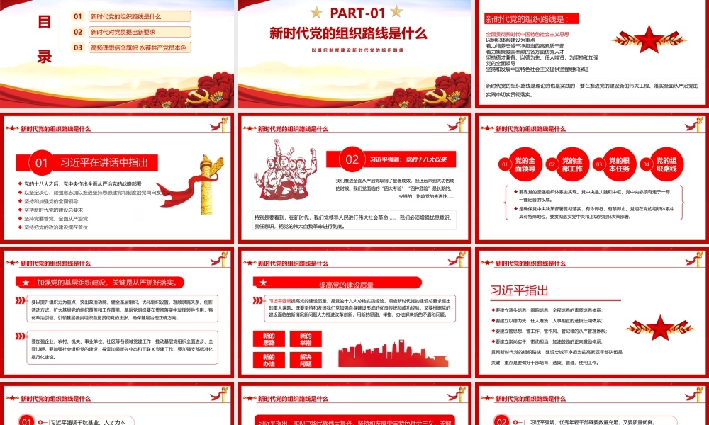 内容型-《新时代党的组织路线》党课学习PPT.pptx