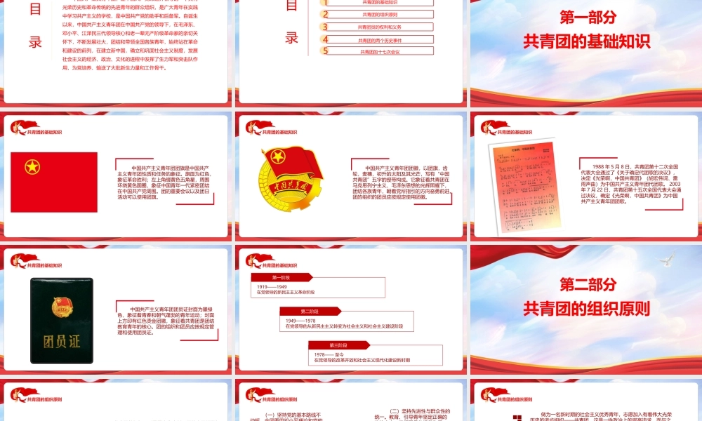 《共青团的光辉历史》党课学习PPT课件.pptx
