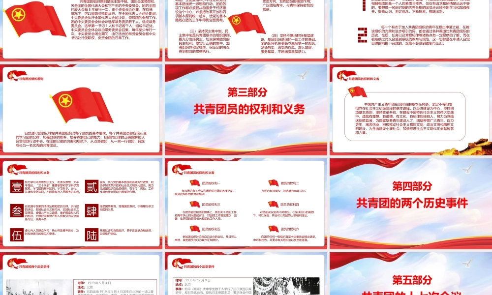 《共青团的光辉历史》党课学习PPT课件.pptx