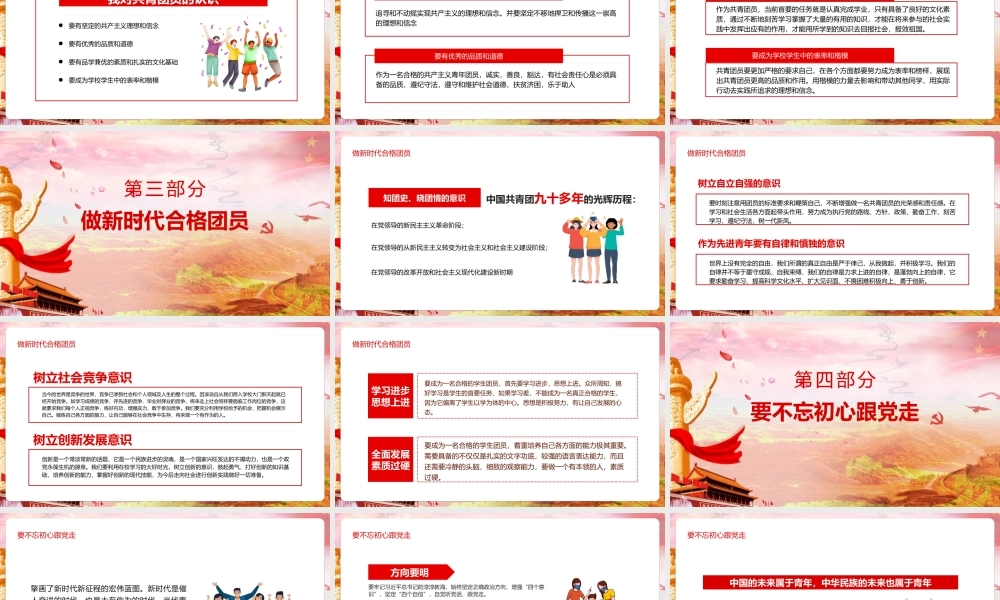 《弘扬五四精神学团史做合格团员》党课培训PPT.pptx