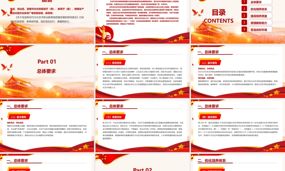 2022年《关于促进新时代文化艺术职业教育高质量发展的指导意见》摘要PPT课件.pptx