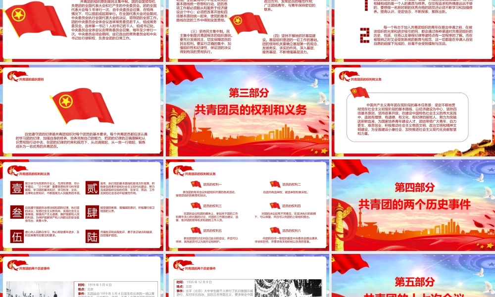 《共青团的光辉历史》微党课PPT.pptx