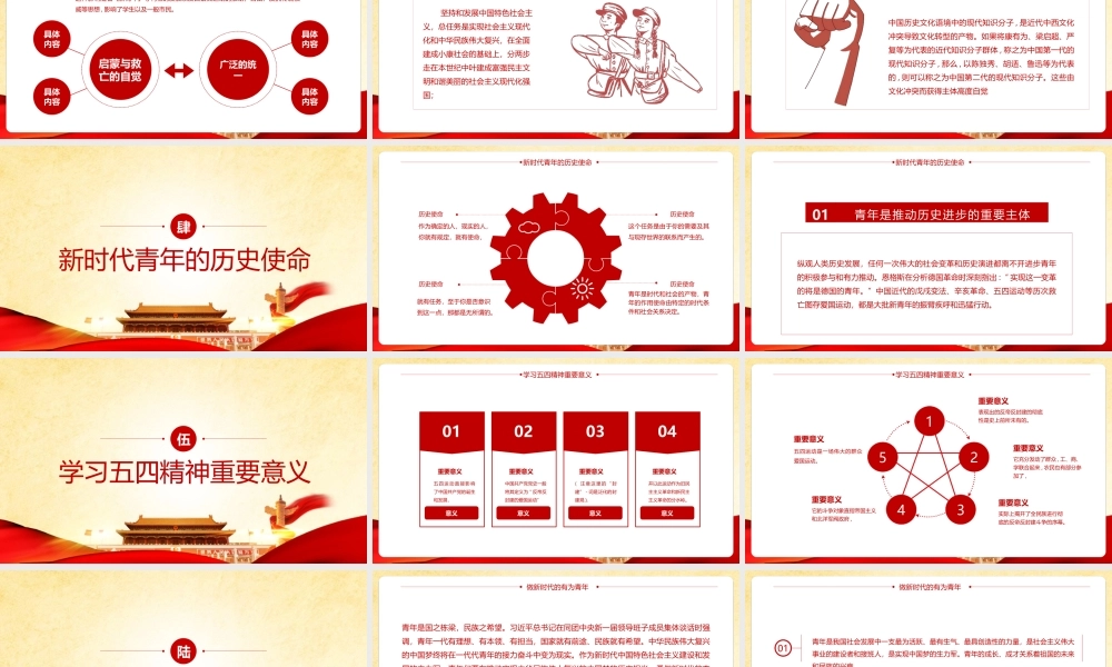深入学习《传承五四精神》党课PPT.pptx