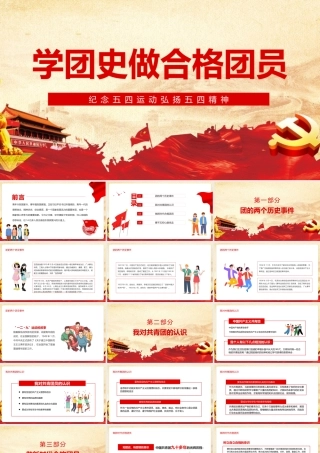 2022解读《弘扬五四精神学团史做合格团员》PPT课件.pptx
