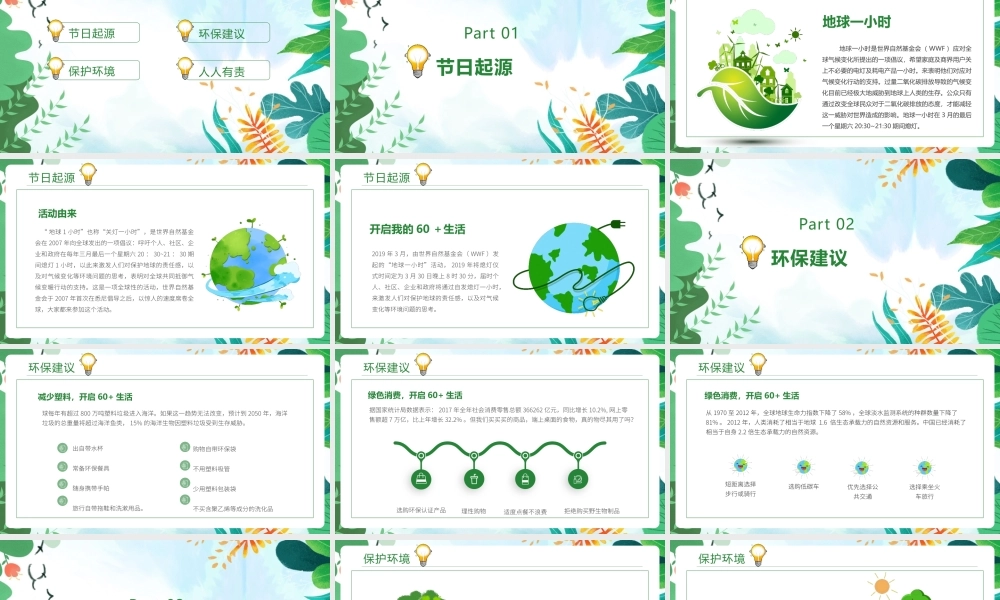 2022年《地球一小时》科普ppt课件.pptx
