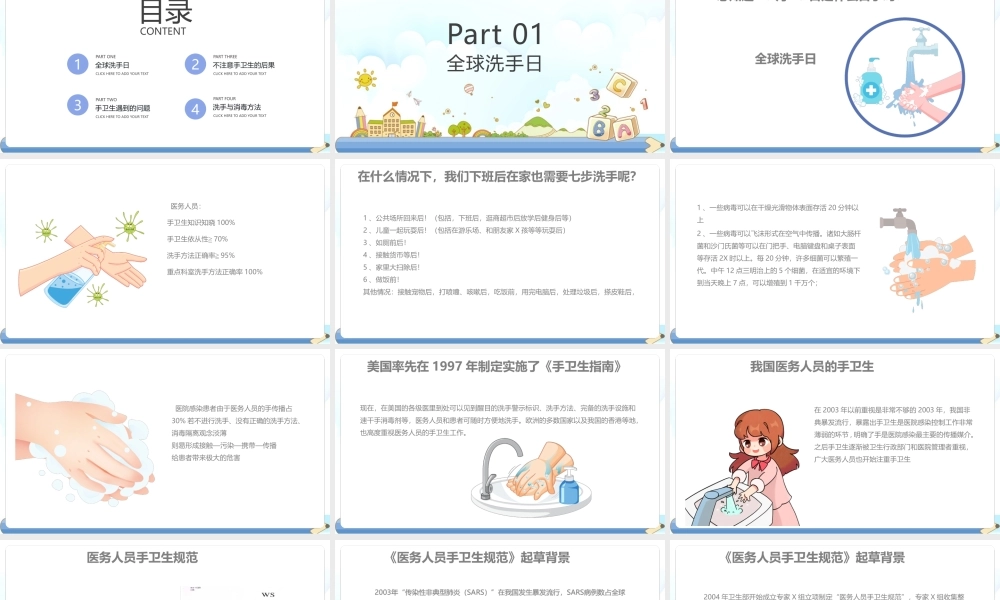 全球洗手日知识学习ppt课件(含内容）.pptx