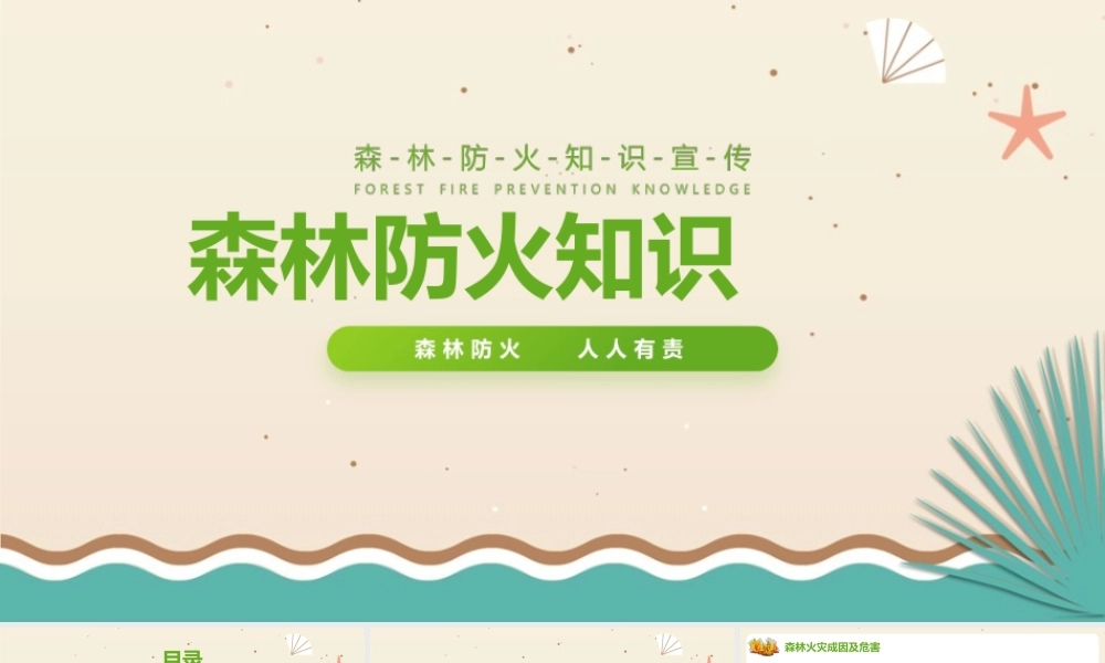 小学六年级学习森林防火知识ppt(含内容）.pptx